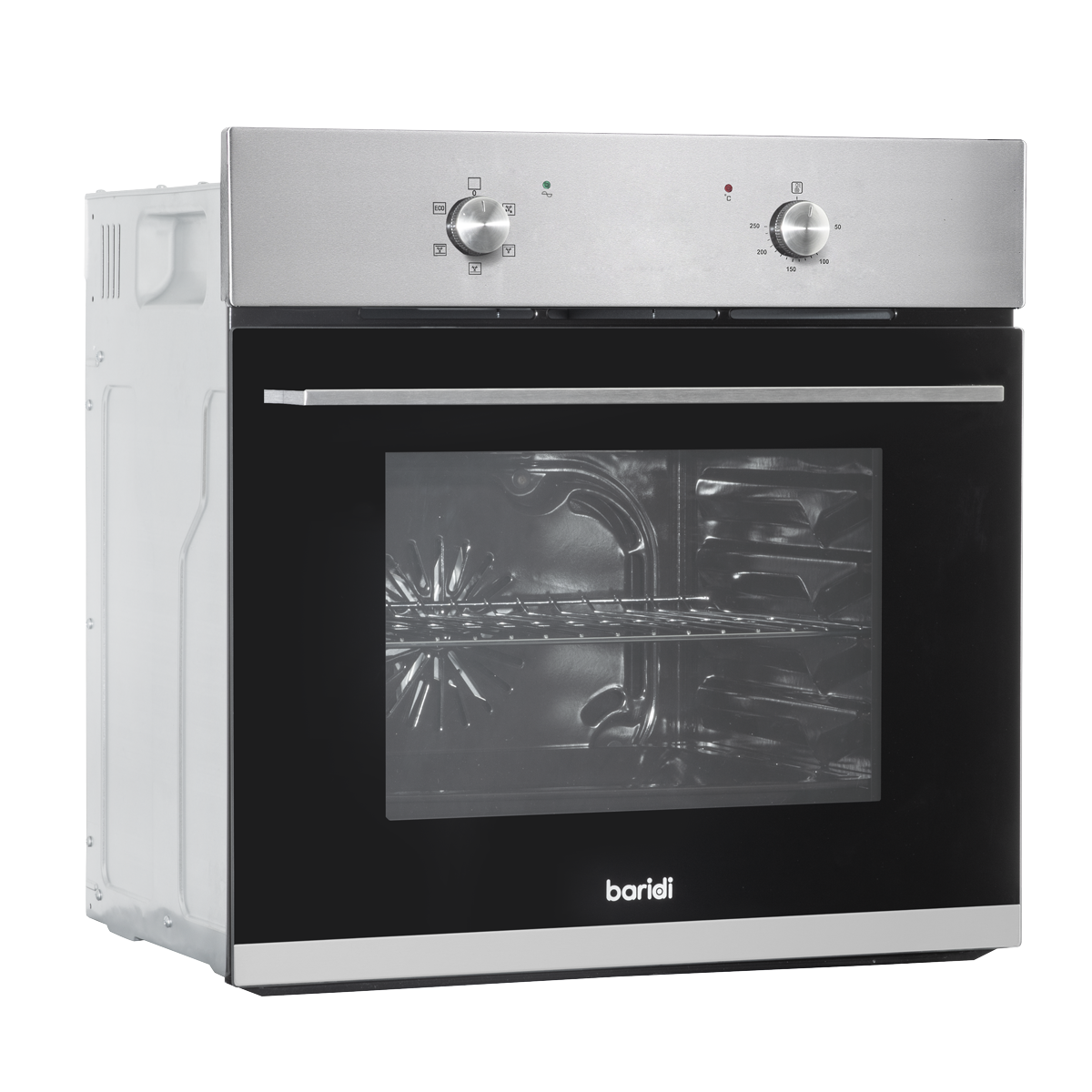 Baridi DH125 Baridi Integrated Fan-Assisted Electric Oven 60cm 55L Capacity - Black/Stainless Steel