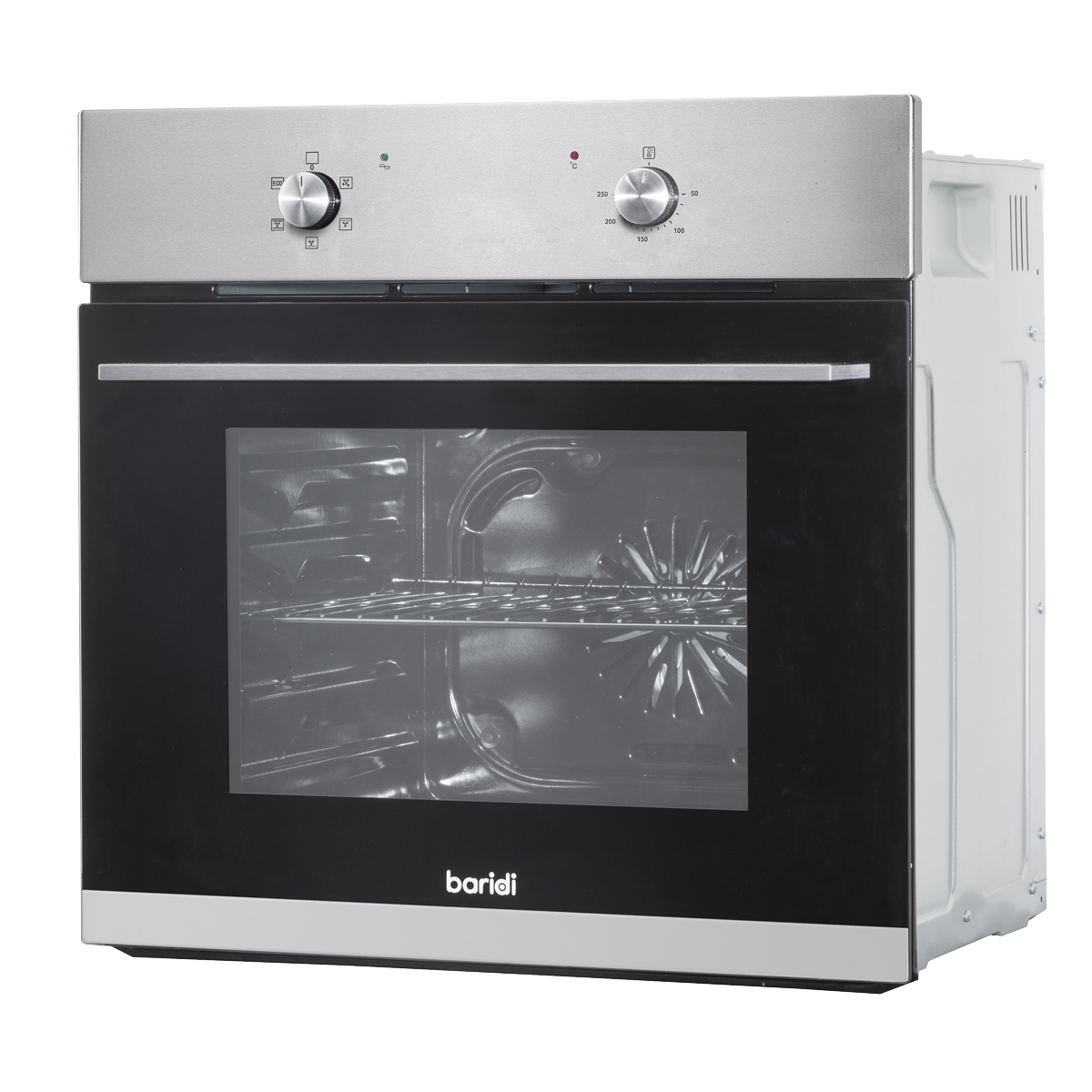 Baridi DH125 Baridi Integrated Fan-Assisted Electric Oven 60cm 55L Capacity - Black/Stainless Steel
