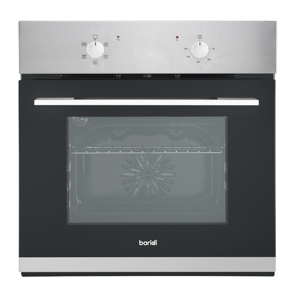 Baridi DH125 Baridi Integrated Fan-Assisted Electric Oven 60cm 55L Capacity - Black/Stainless Steel