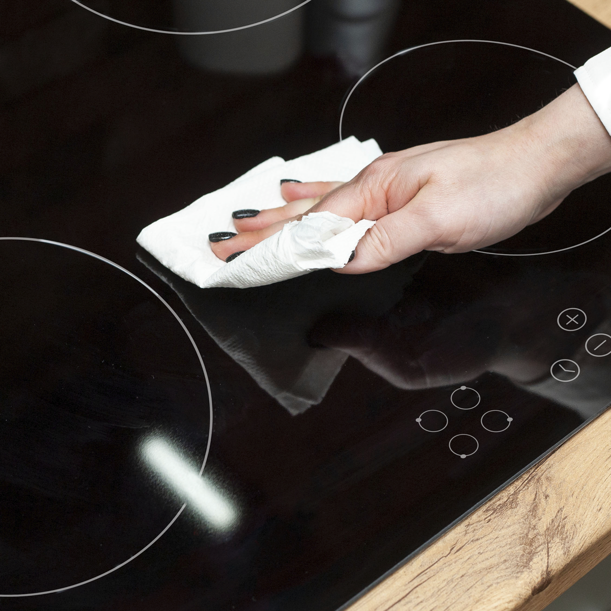 Baridi DH131 Baridi Integrated Ceramic Hob with 4 Cooking Zones 60cm - Black Glass