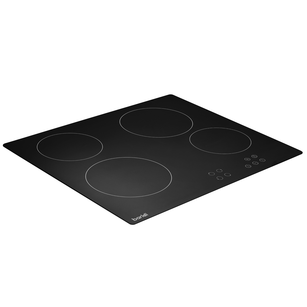 Baridi DH131 Baridi Integrated Ceramic Hob with 4 Cooking Zones 60cm - Black Glass