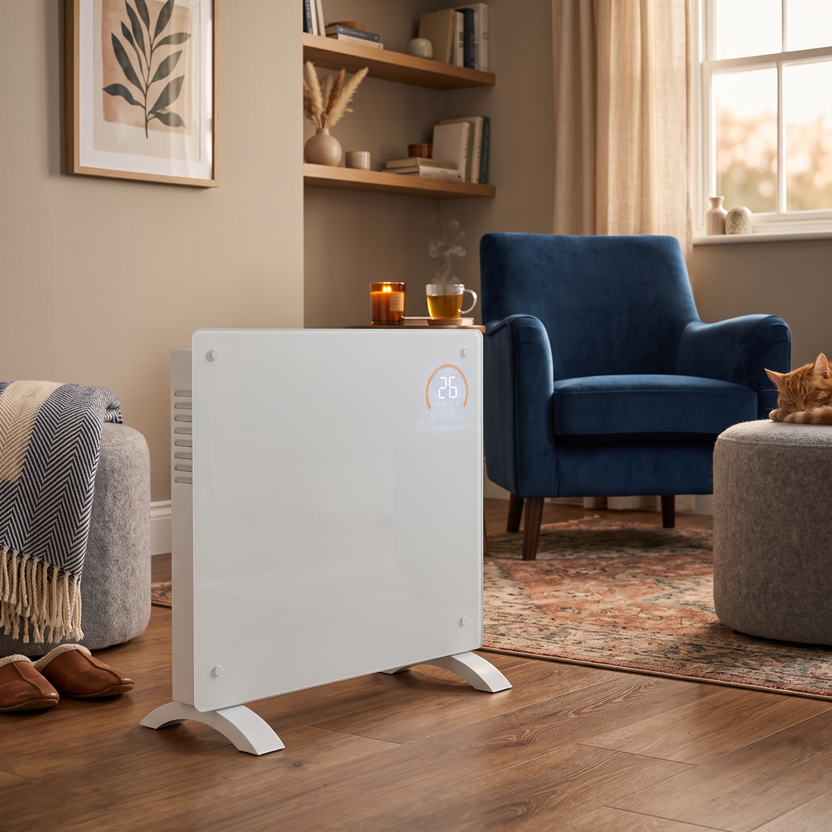 Baridi DH136 Baridi, Electric Glass Panel Heater 1000W/230V - DH136