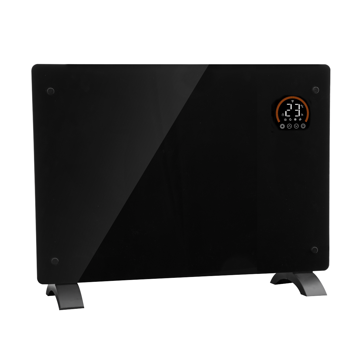 Baridi DH137 Baridi Electric Glass Panel Heater, 1500W, Thermostat Controlled 24Hr 7 Day Timer, Wi-Fi Enabled, Remote Control, Black - DH137