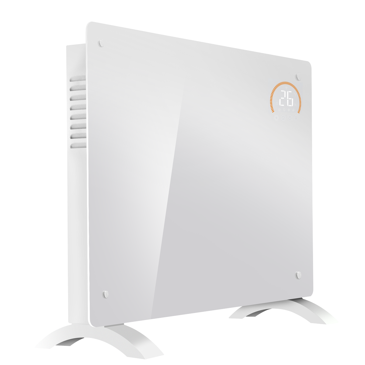 Baridi DH138 Baridi Electric Glass Panel Heater, 1500W, Thermostat Controlled 24Hr 7 Day Timer, Wi-Fi Enabled, Remote Control, White