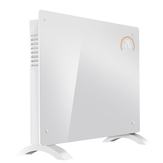 Baridi DH138 Baridi Electric Glass Panel Heater, 1500W, Thermostat Controlled 24Hr 7 Day Timer, Wi-Fi Enabled, Remote Control, White