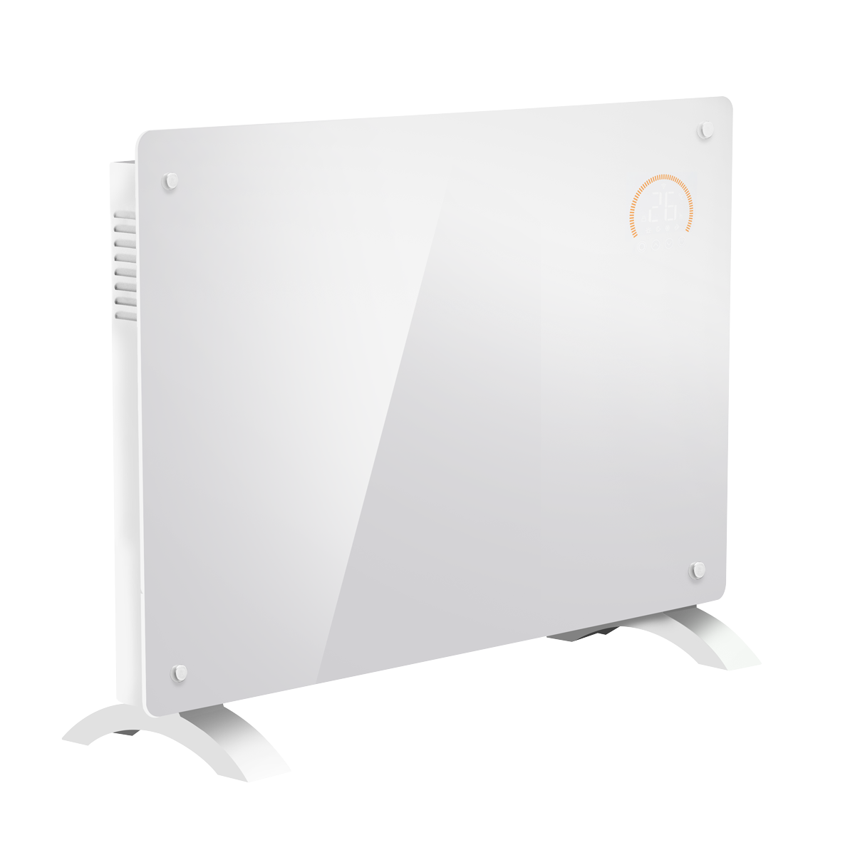 Baridi DH138 Baridi Electric Glass Panel Heater, 1500W, Thermostat Controlled 24Hr 7 Day Timer, Wi-Fi Enabled, Remote Control, White