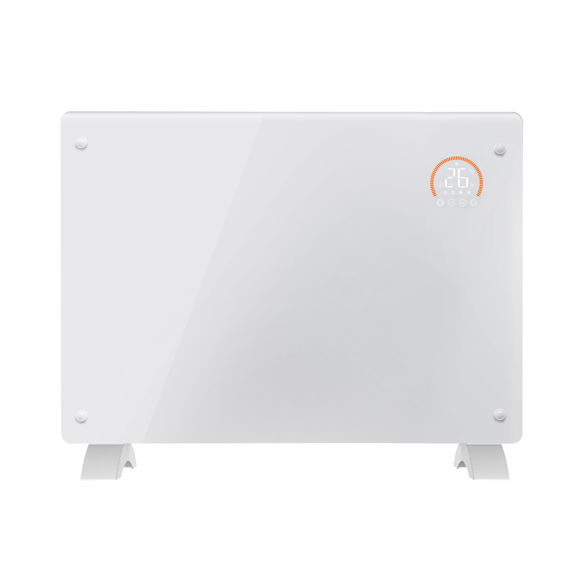 Baridi DH138 Baridi Electric Glass Panel Heater, 1500W, Thermostat Controlled 24Hr 7 Day Timer, Wi-Fi Enabled, Remote Control, White