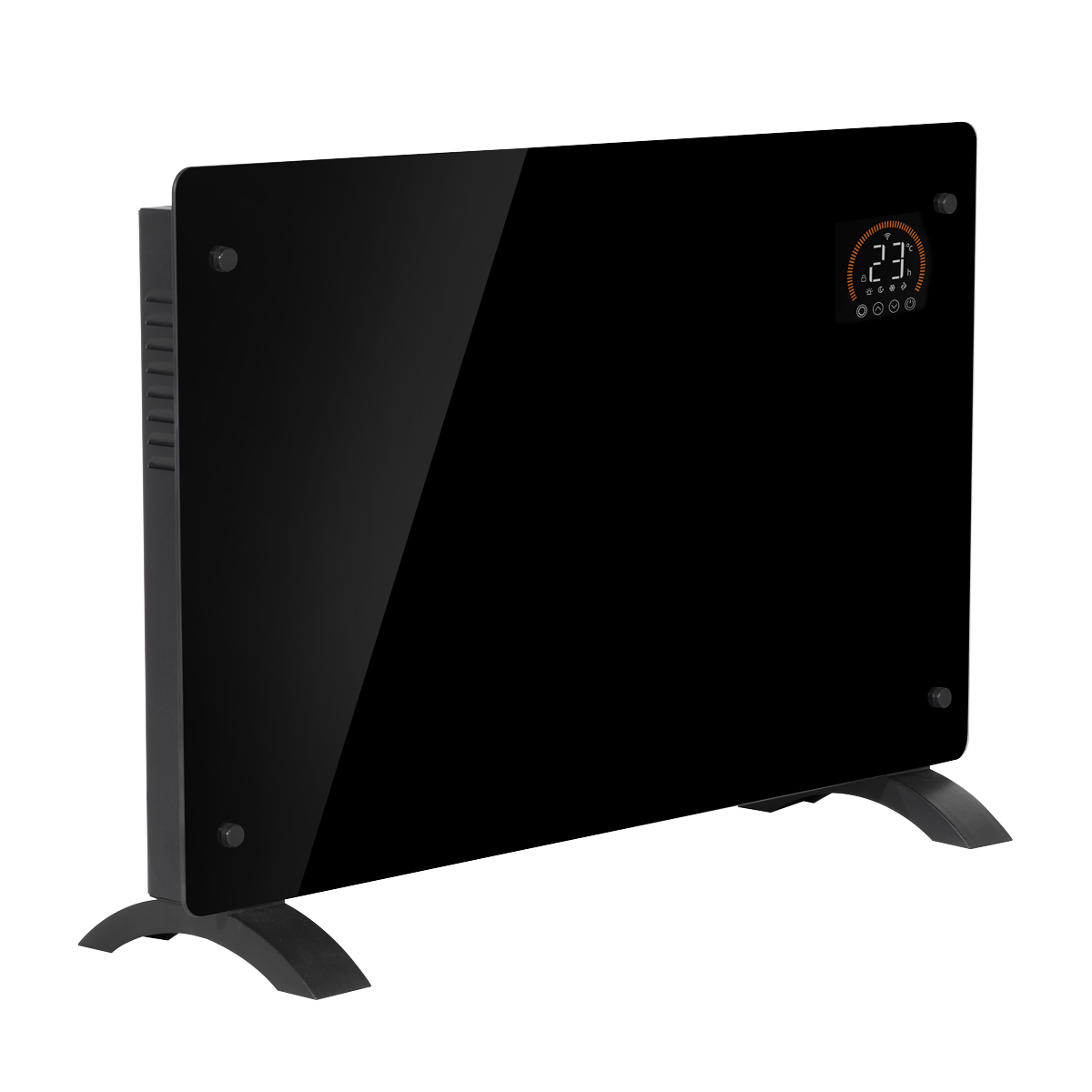 Baridi DH139 Baridi Electric Glass Panel Heater, 2000W, Thermostat Controlled Radiator with 24Hr 7 Day Timer, Wi-Fi Enabled, Remote Control, Black