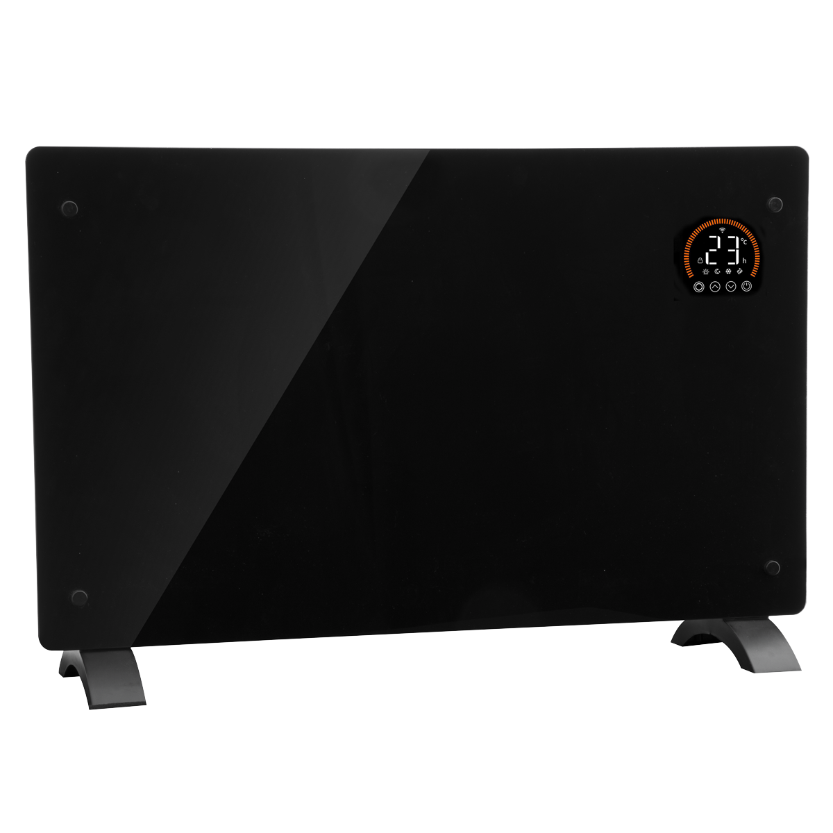 Baridi DH139 Baridi Electric Glass Panel Heater, 2000W, Thermostat Controlled Radiator with 24Hr 7 Day Timer, Wi-Fi Enabled, Remote Control, Black