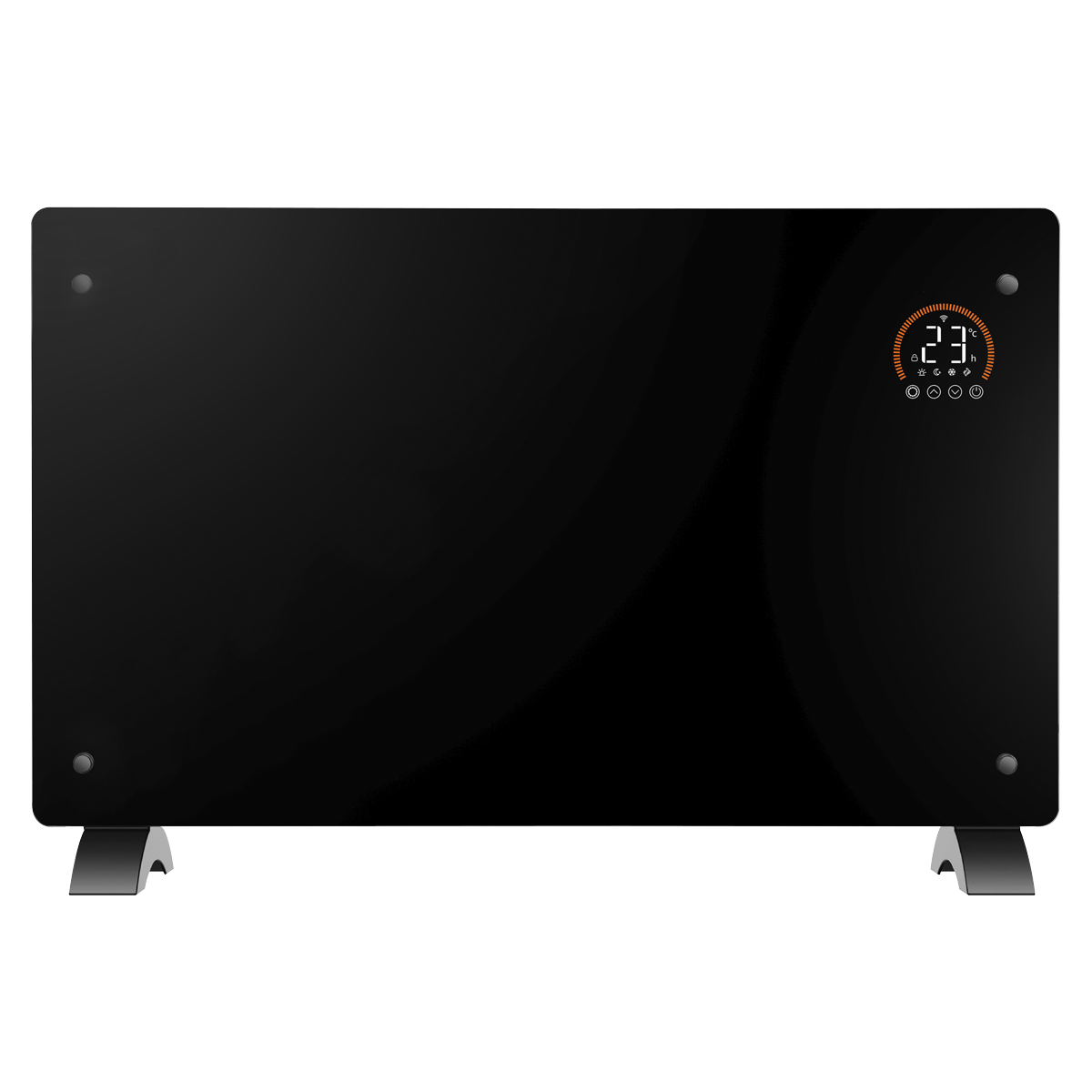 Baridi DH139 Baridi Electric Glass Panel Heater, 2000W, Thermostat Controlled Radiator with 24Hr 7 Day Timer, Wi-Fi Enabled, Remote Control, Black