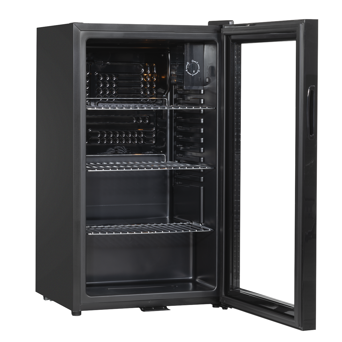 Baridi DH13 Baridi Undercounter Drinks, Beer & Wine Fridge with Wire Shelves, Internal Light & Security Lock 85L - Black
