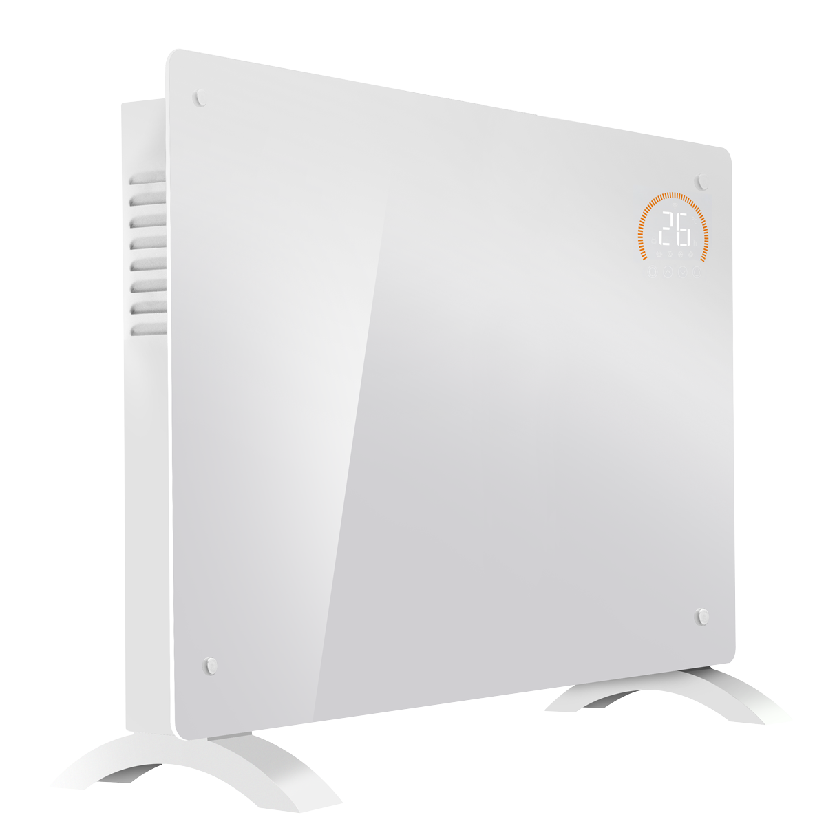 Baridi DH140 Baridi Electric Glass Panel Heater, 2000W, Thermostat Controlled 24Hr 7 Day Timer, Wi-Fi Enabled, Remote Control, White