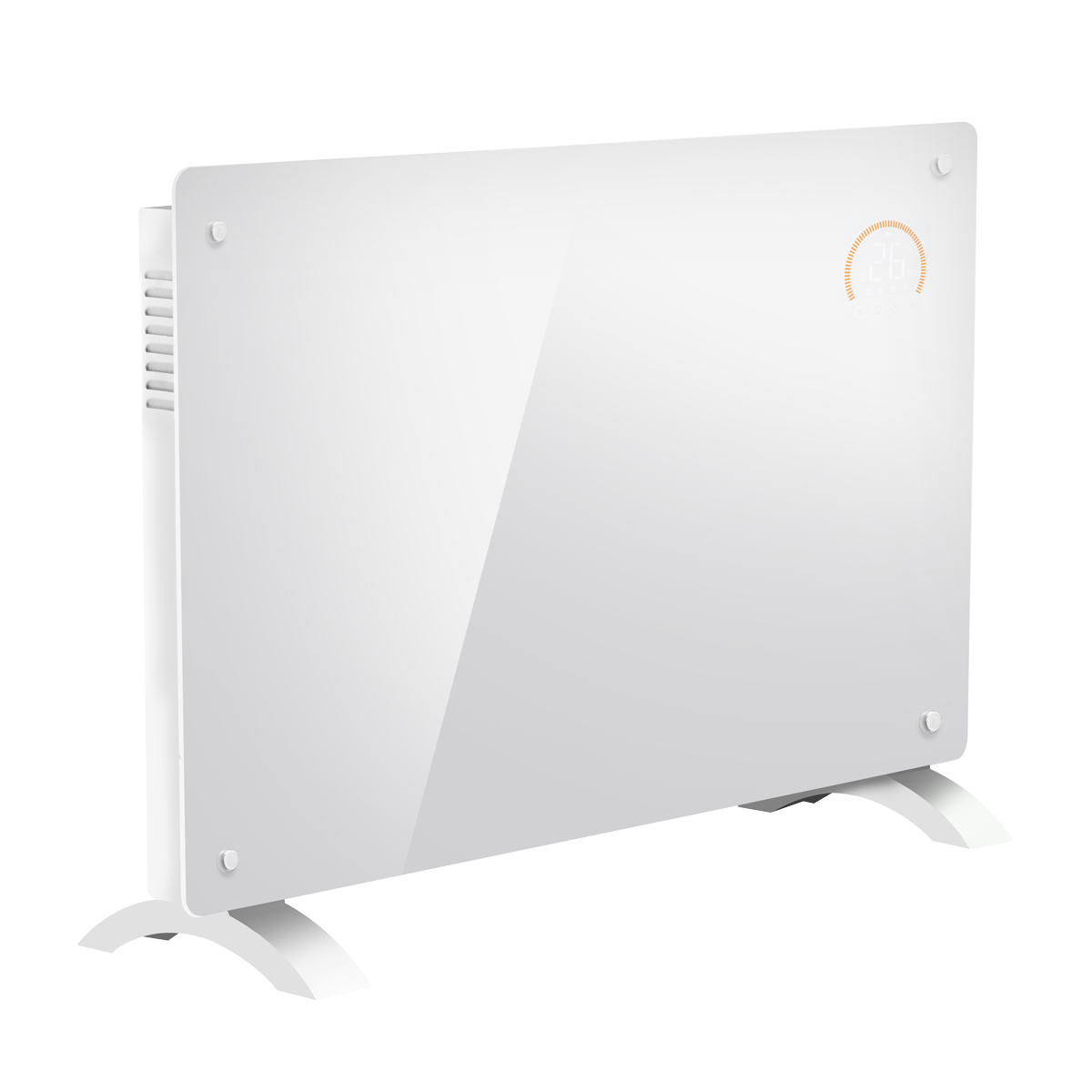 Baridi DH140 Baridi Electric Glass Panel Heater, 2000W, Thermostat Controlled 24Hr 7 Day Timer, Wi-Fi Enabled, Remote Control, White