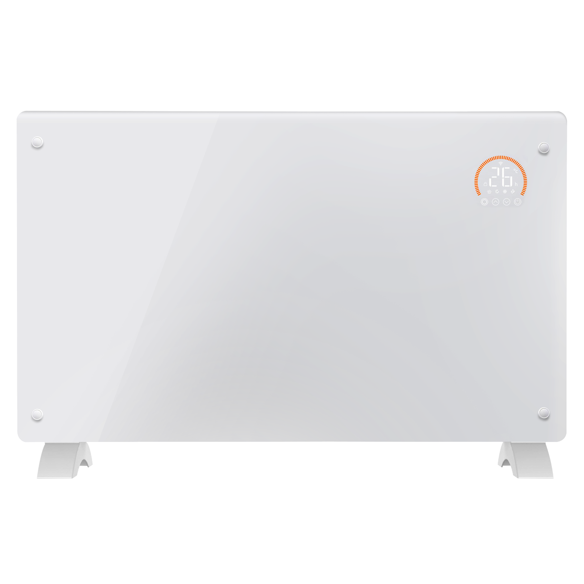 Baridi DH140 Baridi Electric Glass Panel Heater, 2000W, Thermostat Controlled 24Hr 7 Day Timer, Wi-Fi Enabled, Remote Control, White