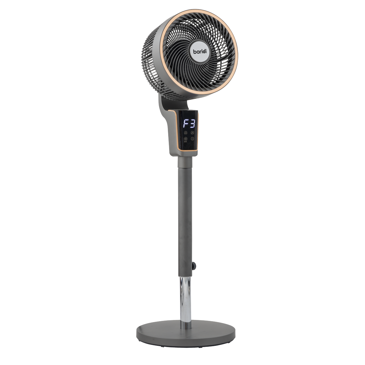 Baridi DH141 Baridi 12" Pedestal Fan with Remote Control & 12hr Timer 230V - Grey
