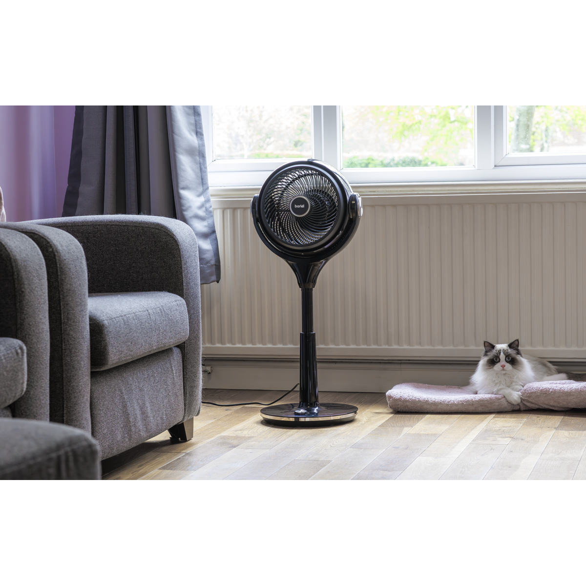 Baridi DH143 Baridi 10" Pedestal Fan with Remote Control & 12hr Timer 230V - Black