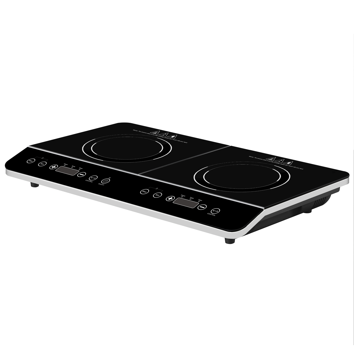 Baridi DH146 Baridi Portable Induction Hob with 2 Cooking Zones 60 x 36 x 6.5cm - Black