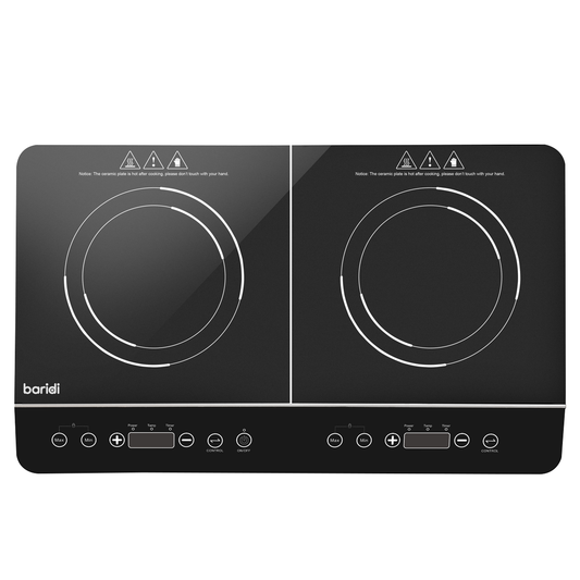 Baridi DH146 Baridi Portable Induction Hob with 2 Cooking Zones 60 x 36 x 6.5cm - Black
