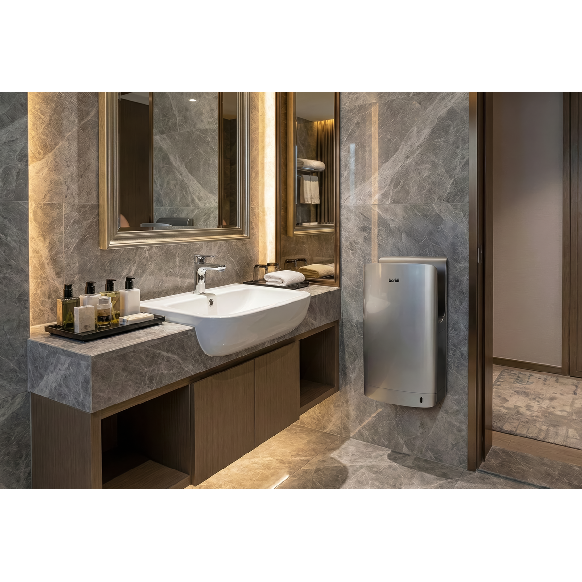 Baridi DH150 Baridi Hand Dryer with HEPA Filter & Auto-Sensor 1750W/230V - Silver