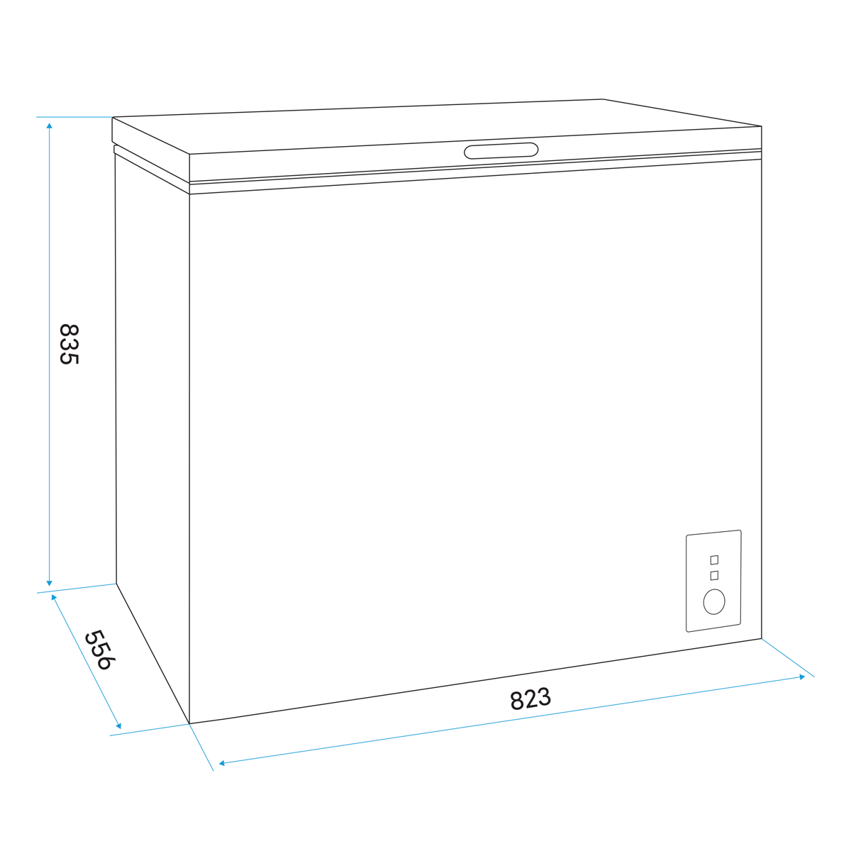 Baridi DH151 Baridi Freestanding Chest Freezer 199L Capacity - Black
