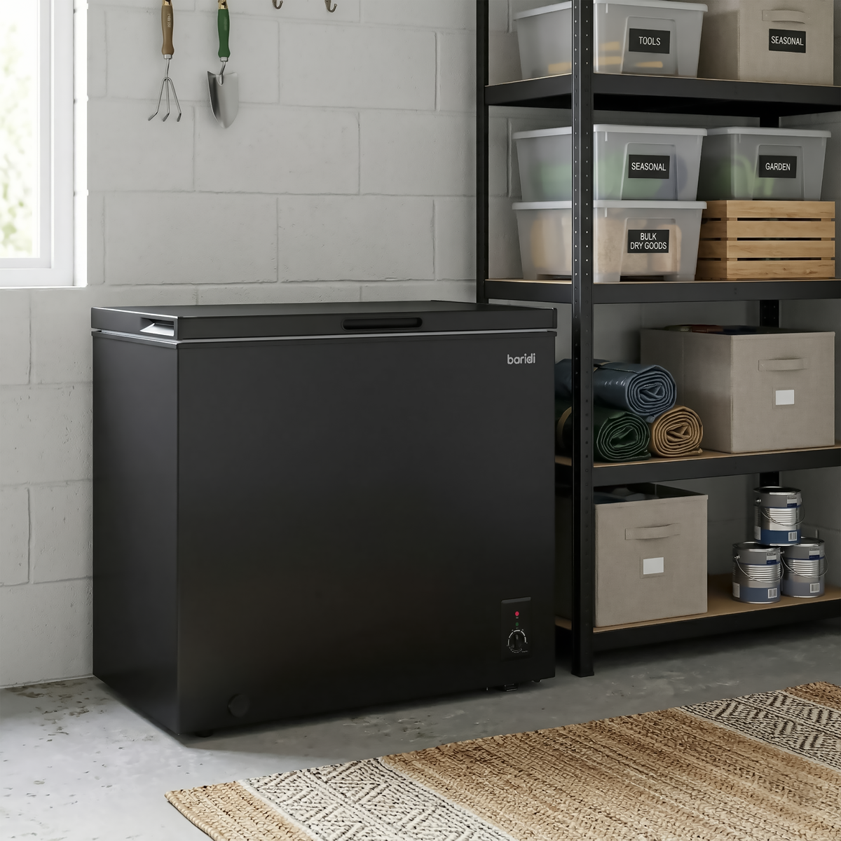 Baridi DH151 Baridi Freestanding Chest Freezer 199L Capacity - Black
