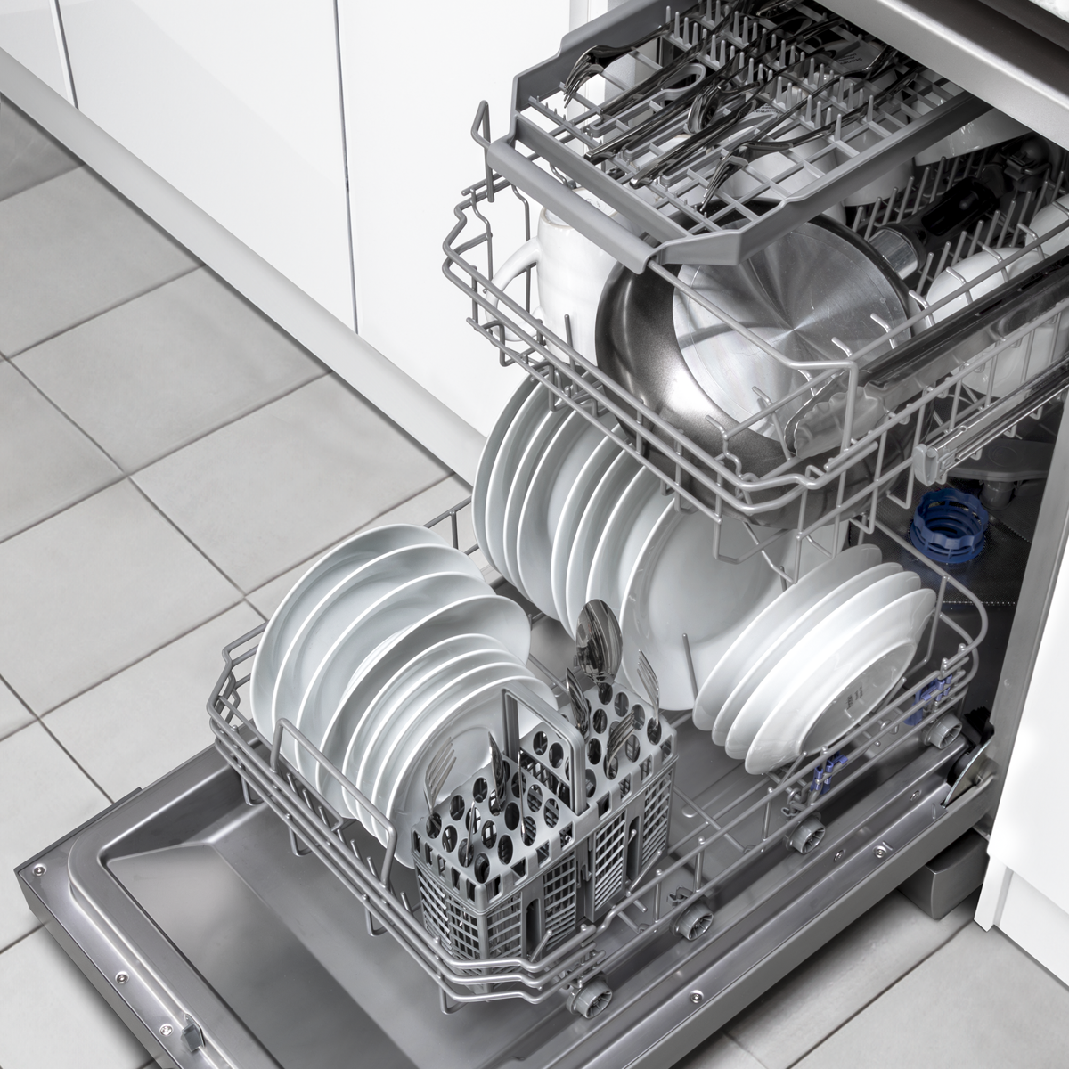 Baridi DH166 Baridi Slimline Freestanding Dishwasher 45cm Wide 10 Place Settings - Silver
