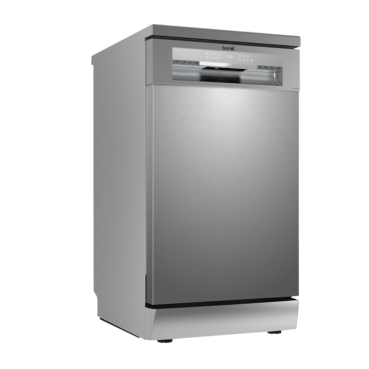 Baridi DH166 Baridi Slimline Freestanding Dishwasher 45cm Wide 10 Place Settings - Silver