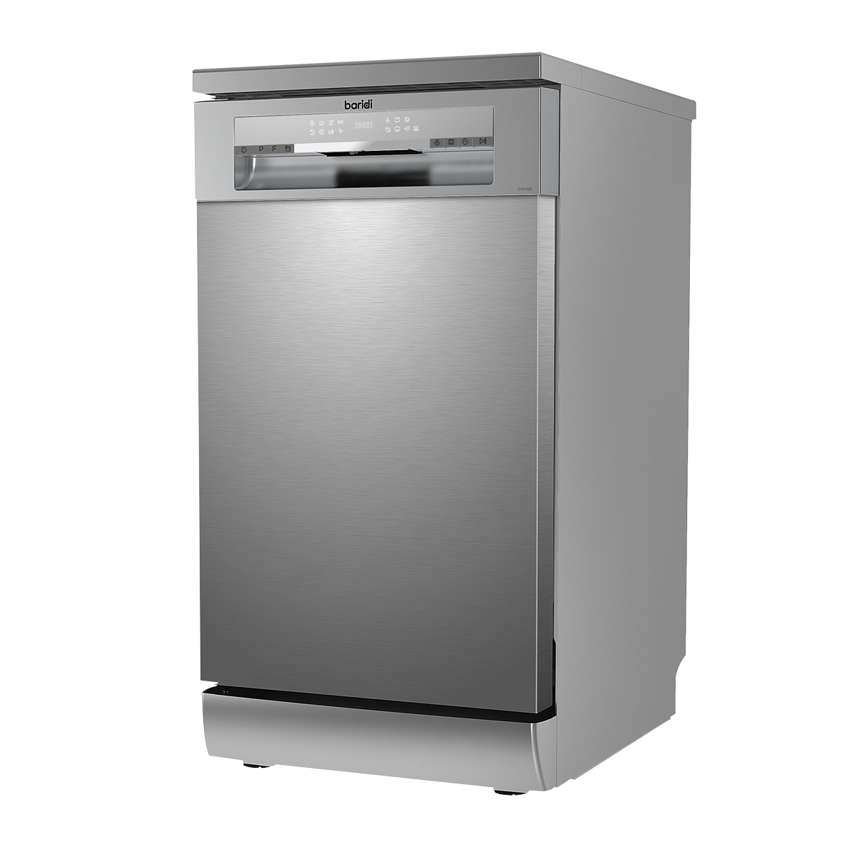 Baridi DH166 Baridi Slimline Freestanding Dishwasher 45cm Wide 10 Place Settings - Silver