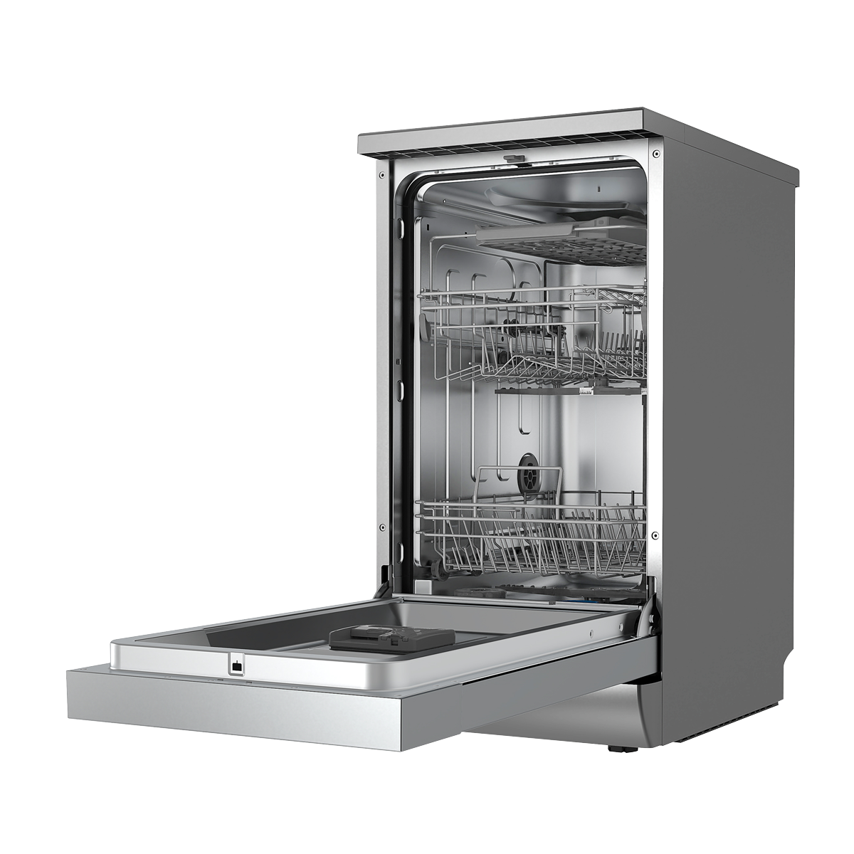 Baridi DH166 Baridi Slimline Freestanding Dishwasher 45cm Wide 10 Place Settings - Silver