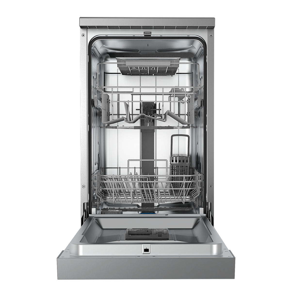 Baridi DH166 Baridi Slimline Freestanding Dishwasher 45cm Wide 10 Place Settings - Silver