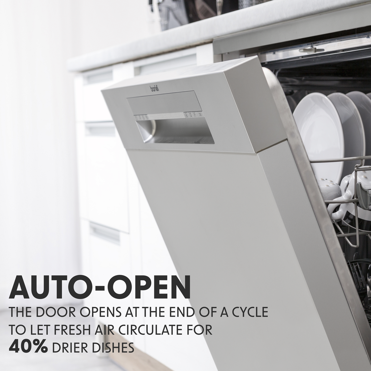 Baridi DH167 Baridi Regular Sized Freestanding Dishwasher 60cm Wide 14 Place Settings - Silver