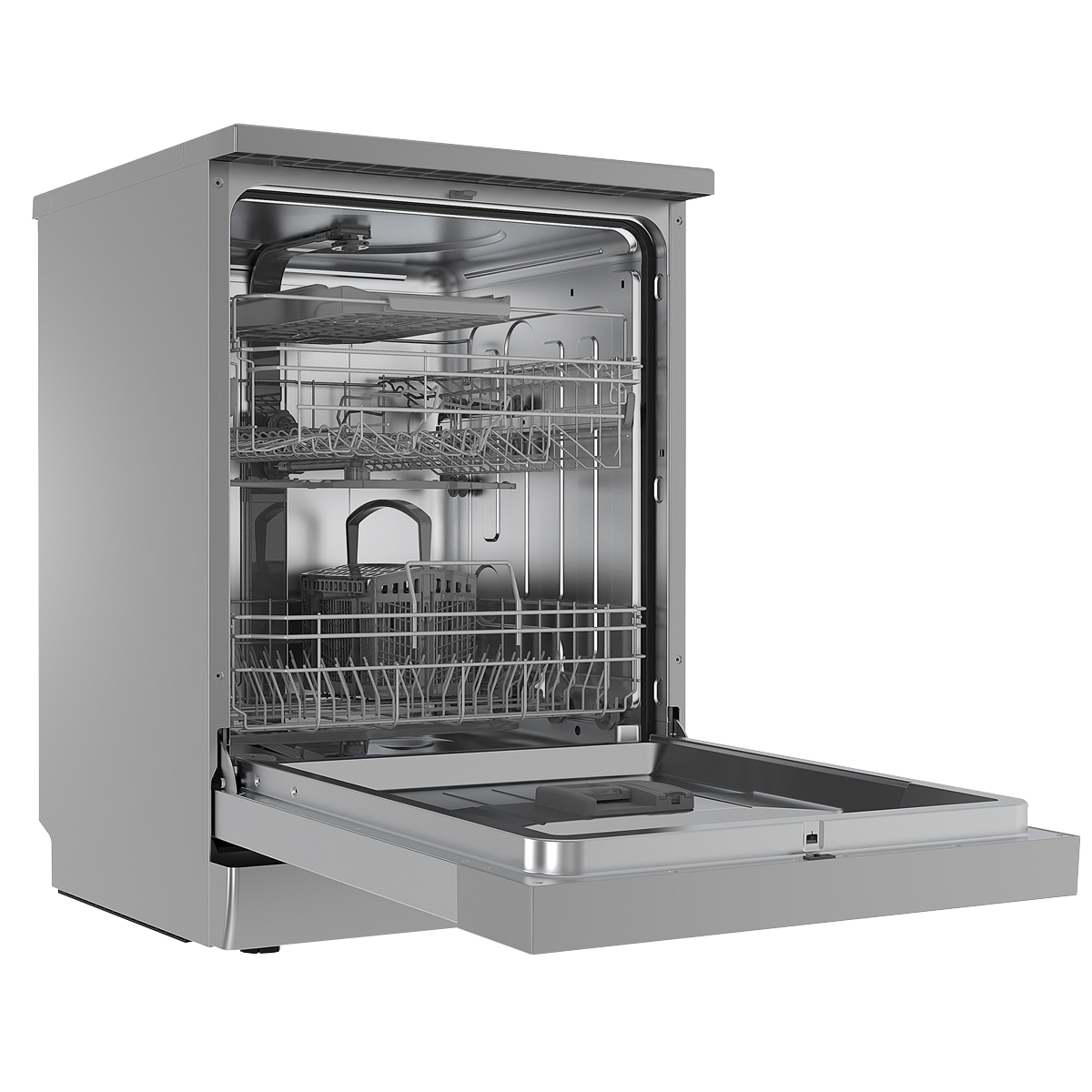 Baridi DH167 Baridi Regular Sized Freestanding Dishwasher 60cm Wide 14 Place Settings - Silver