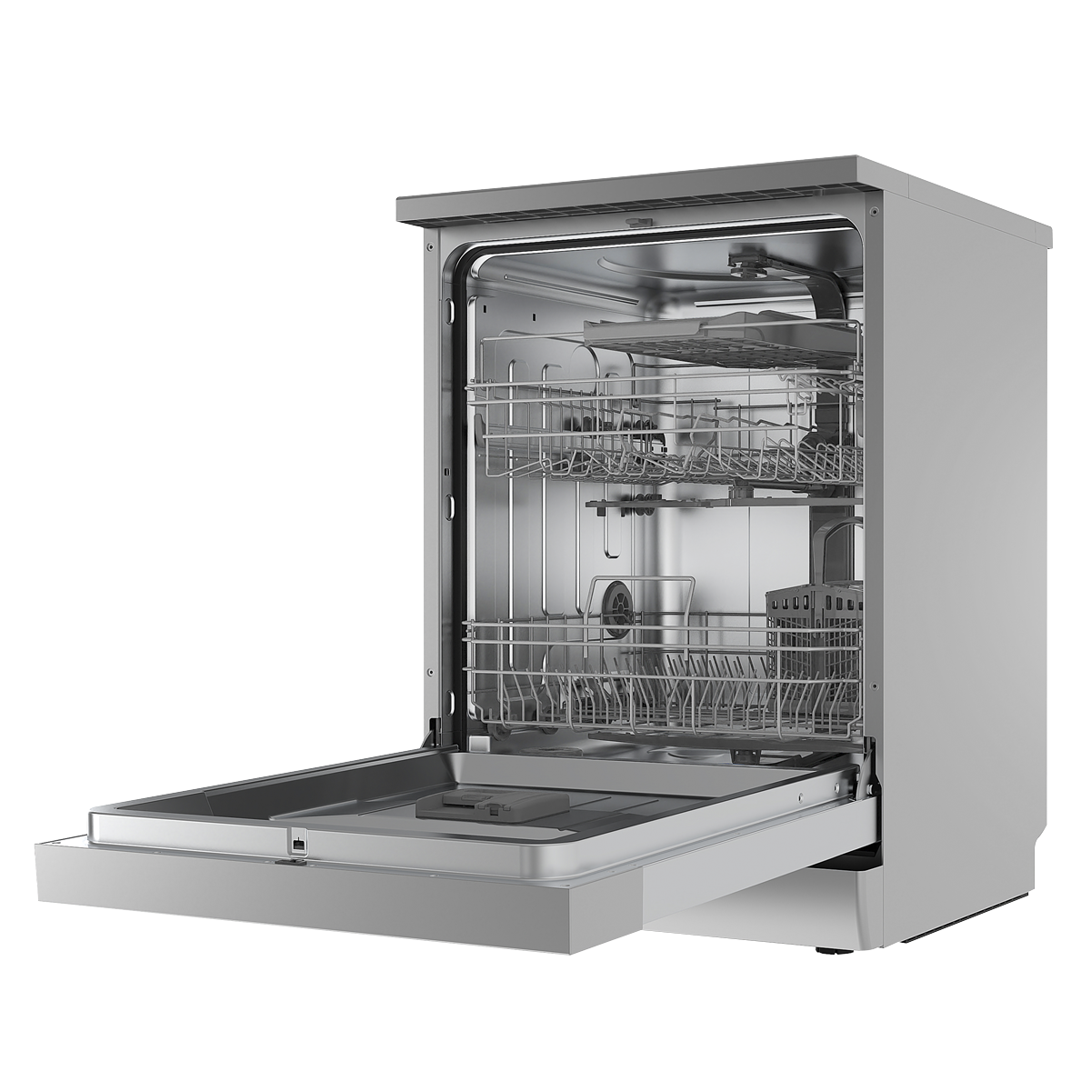 Baridi DH167 Baridi Regular Sized Freestanding Dishwasher 60cm Wide 14 Place Settings - Silver