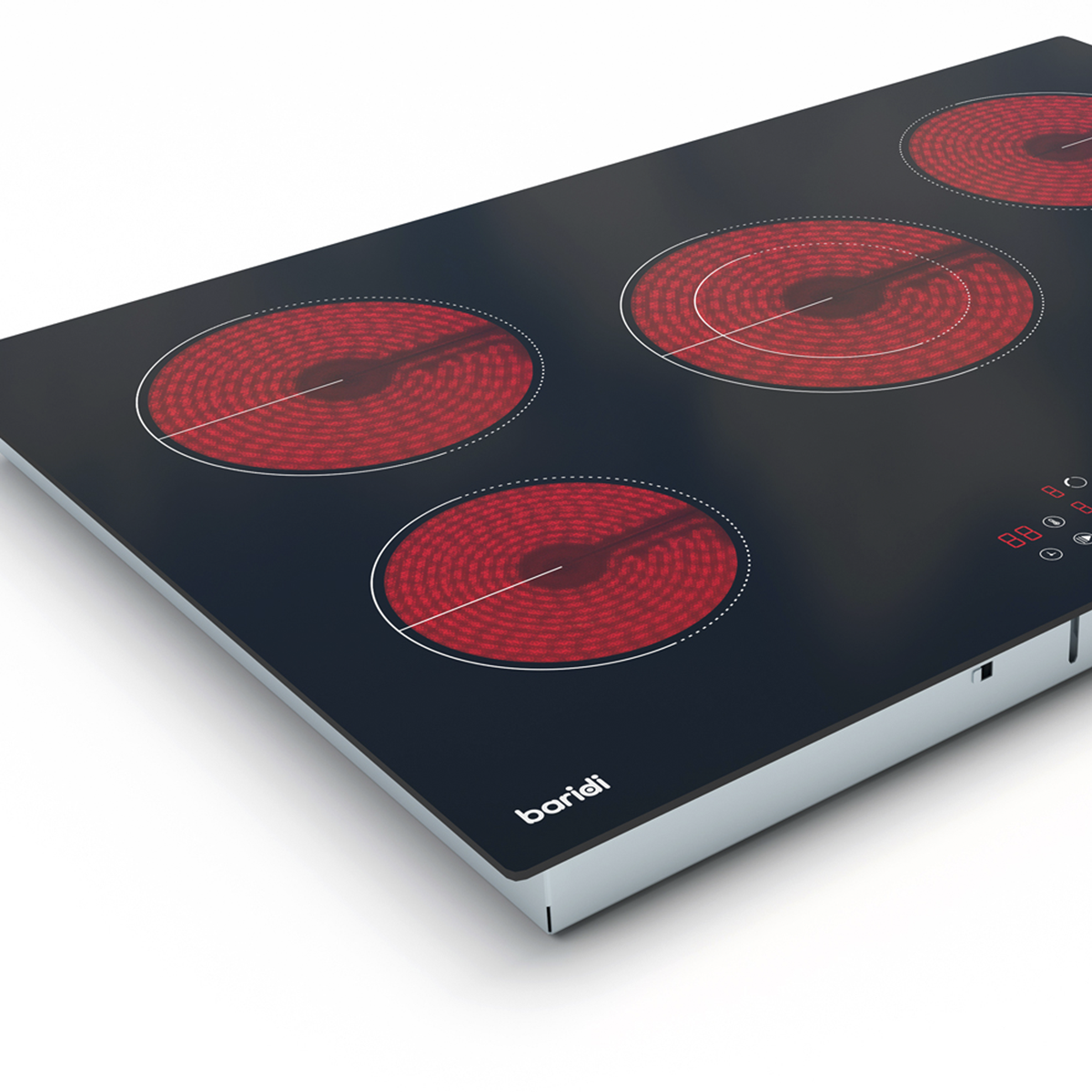 Baridi DH175 Baridi Integrated Ceramic Hob with 5 Cooking Zones 77cm - Black Glass