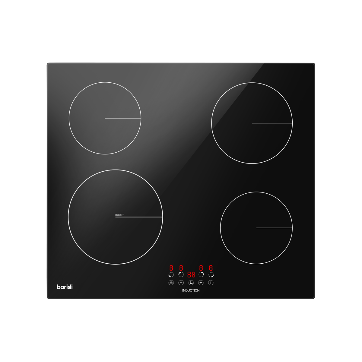 Baridi DH176 Baridi Integrated Induction Hob with 4 Cooking Zones 60cm 6800W Output