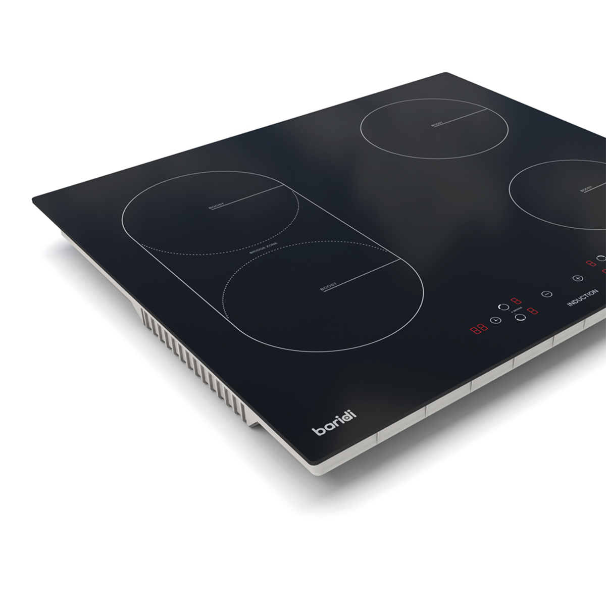 Baridi DH178 Baridi Integrated Induction Hob with 4 Cooking Zones & Bridge Zone 60cm 2800W Output