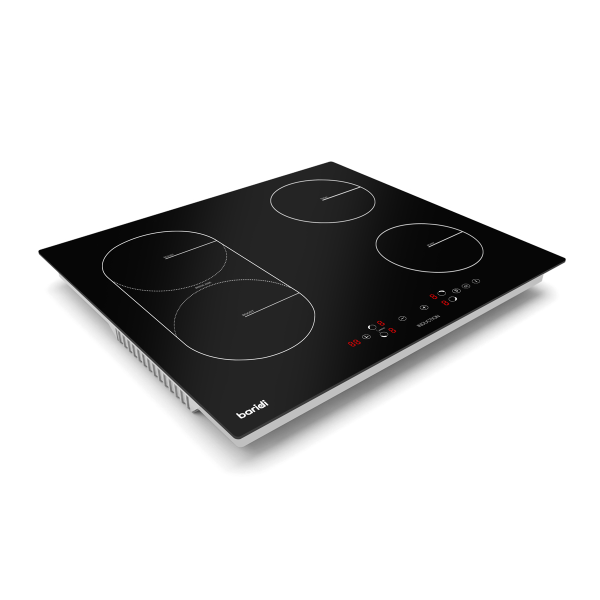 Baridi DH178 Baridi Integrated Induction Hob with 4 Cooking Zones & Bridge Zone 60cm 2800W Output