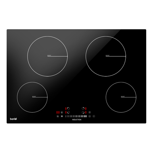 Baridi DH179 Baridi Integrated Induction Hob with 4 Cooking Zones 77cm 7200W Output