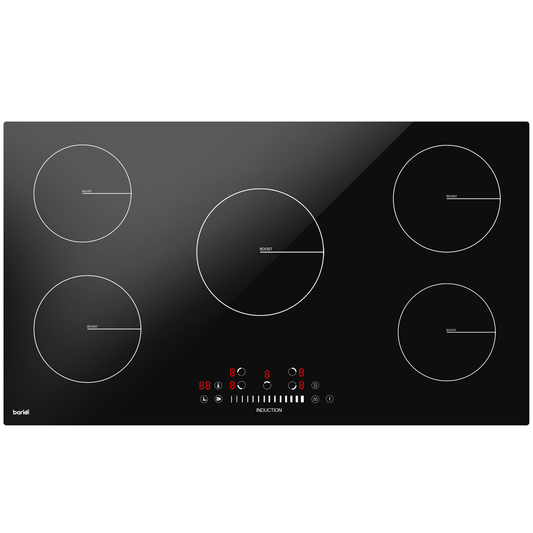 Baridi DH180 Baridi Integrated Induction Hob with 5 Cooking Zones 90cm 9300W Output