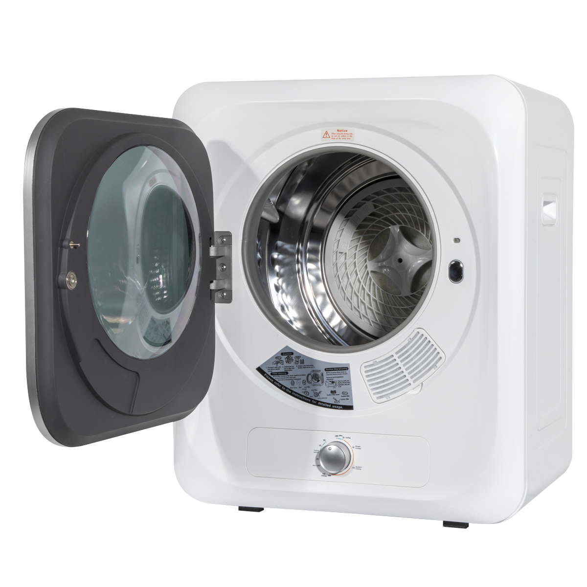 Baridi DH192 Baridi Tabletop Tumble Dryer with Analogue Controls 2.5kg Capacity - White