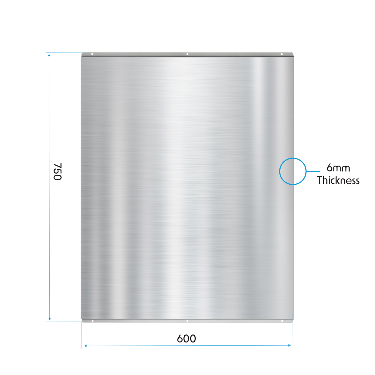 Baridi DH193 Baridi Splashback for Cooker Hoods 60 x 75cm - Stainless Steel
