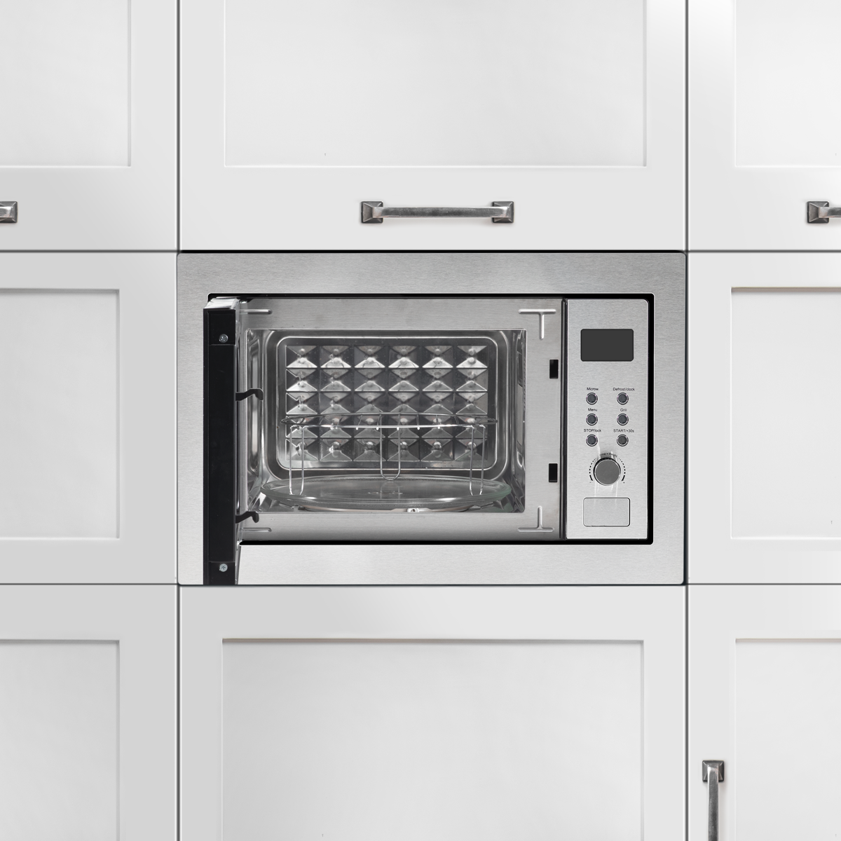Baridi DH197 Baridi Integrated Microwave Oven with Grill 25L Capacity 900W - Stainless Steel