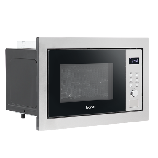 Baridi DH197 Baridi Integrated Microwave Oven with Grill 25L Capacity 900W - Stainless Steel