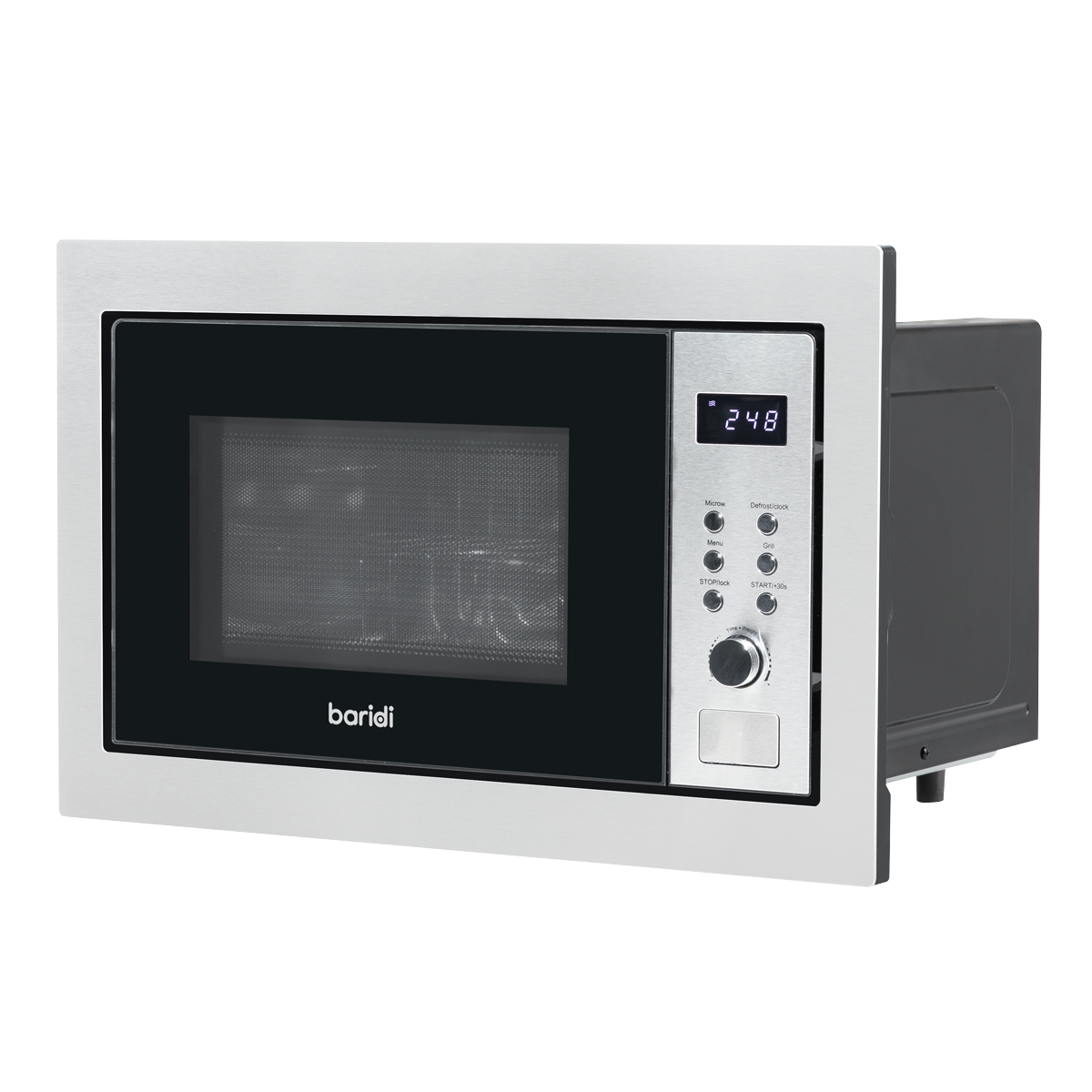 Baridi DH197 Baridi Integrated Microwave Oven with Grill 25L Capacity 900W - Stainless Steel