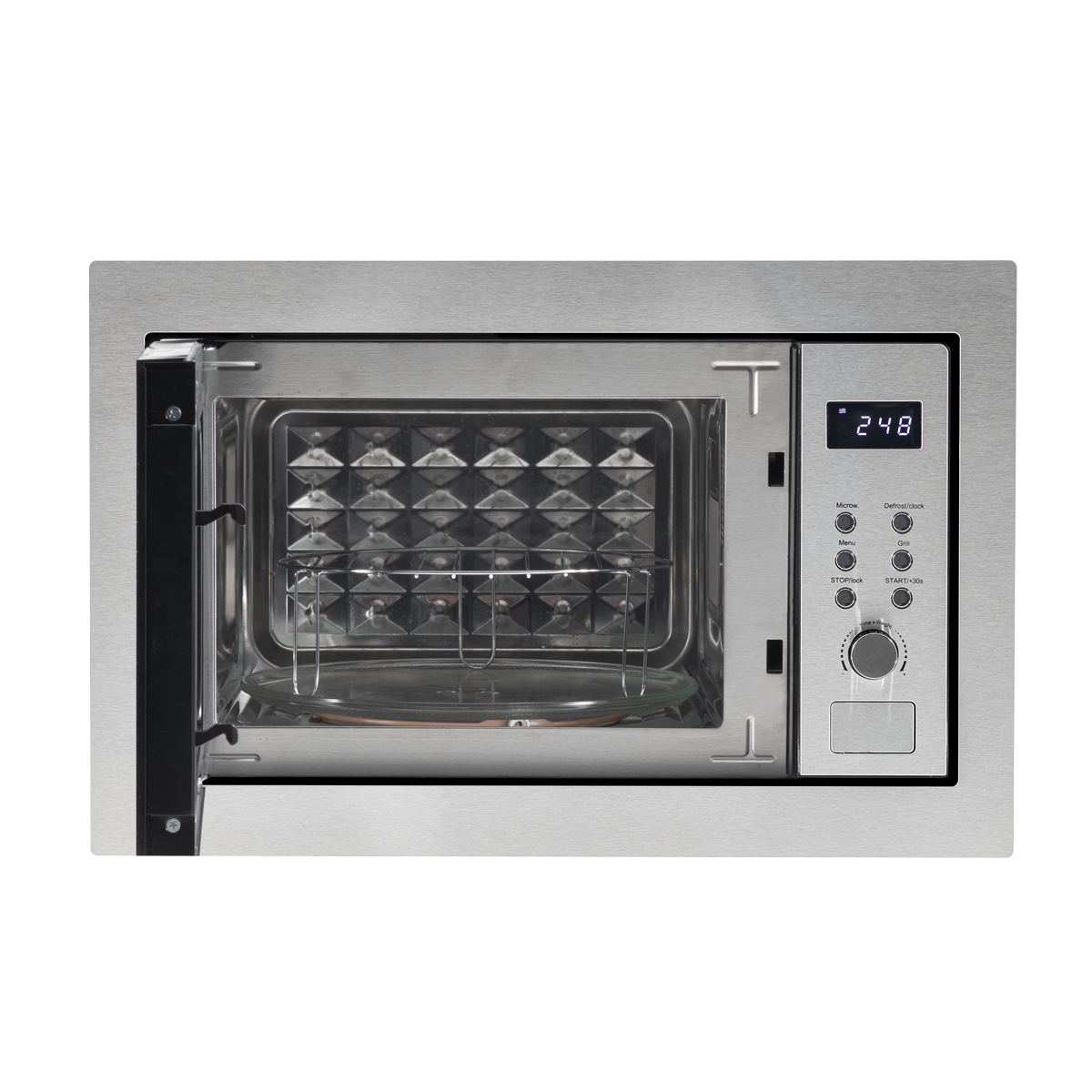 Baridi DH197 Baridi Integrated Microwave Oven with Grill 25L Capacity 900W - Stainless Steel