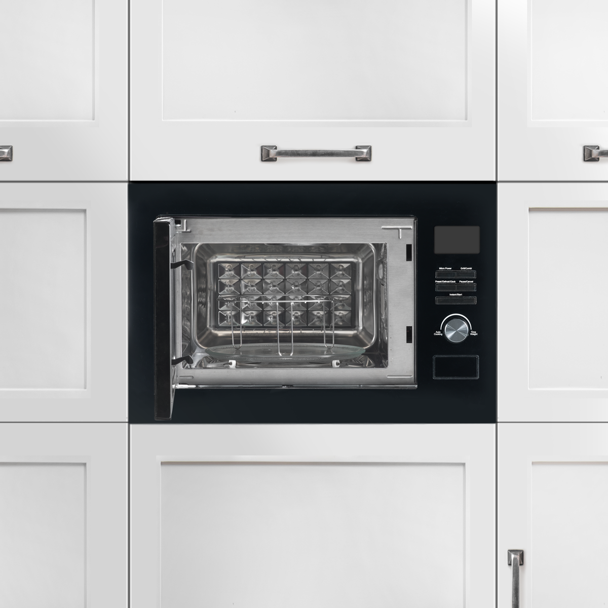 Baridi DH198 Baridi Integrated Microwave Oven with Grill 25L Capacity 900W - Black