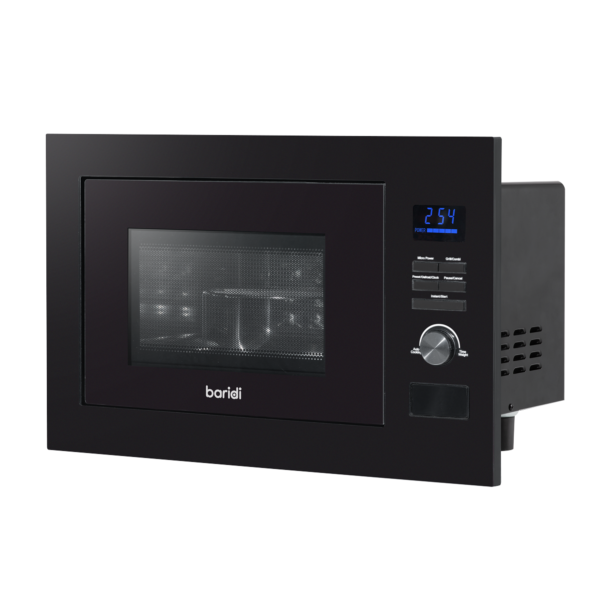 Baridi DH198 Baridi Integrated Microwave Oven with Grill 25L Capacity 900W - Black