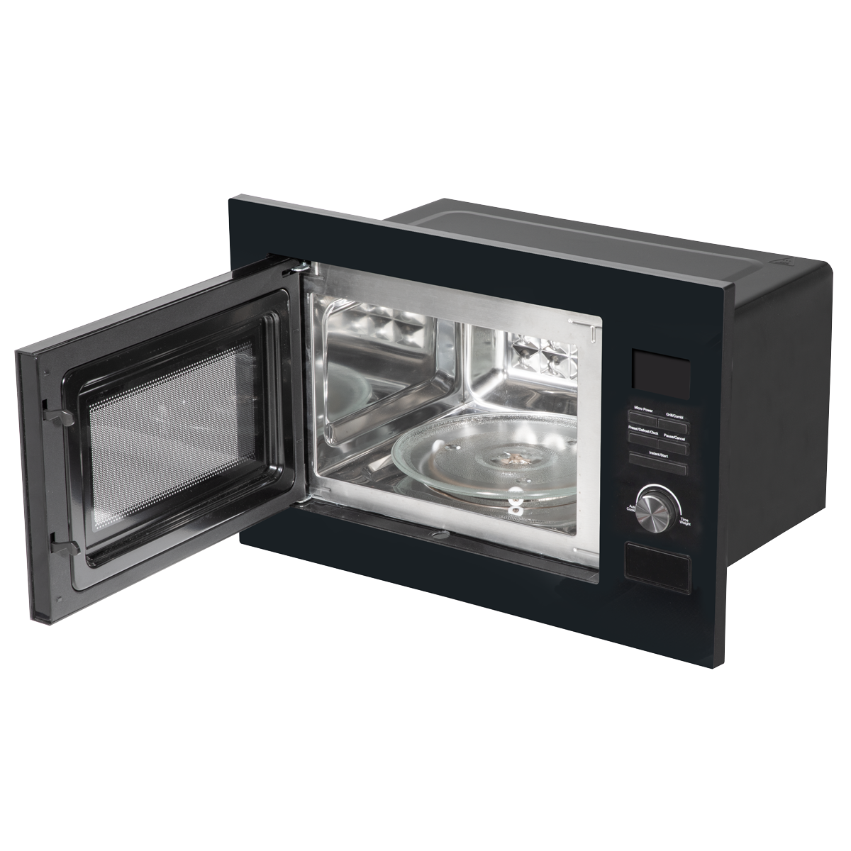 Baridi DH198 Baridi Integrated Microwave Oven with Grill 25L Capacity 900W - Black