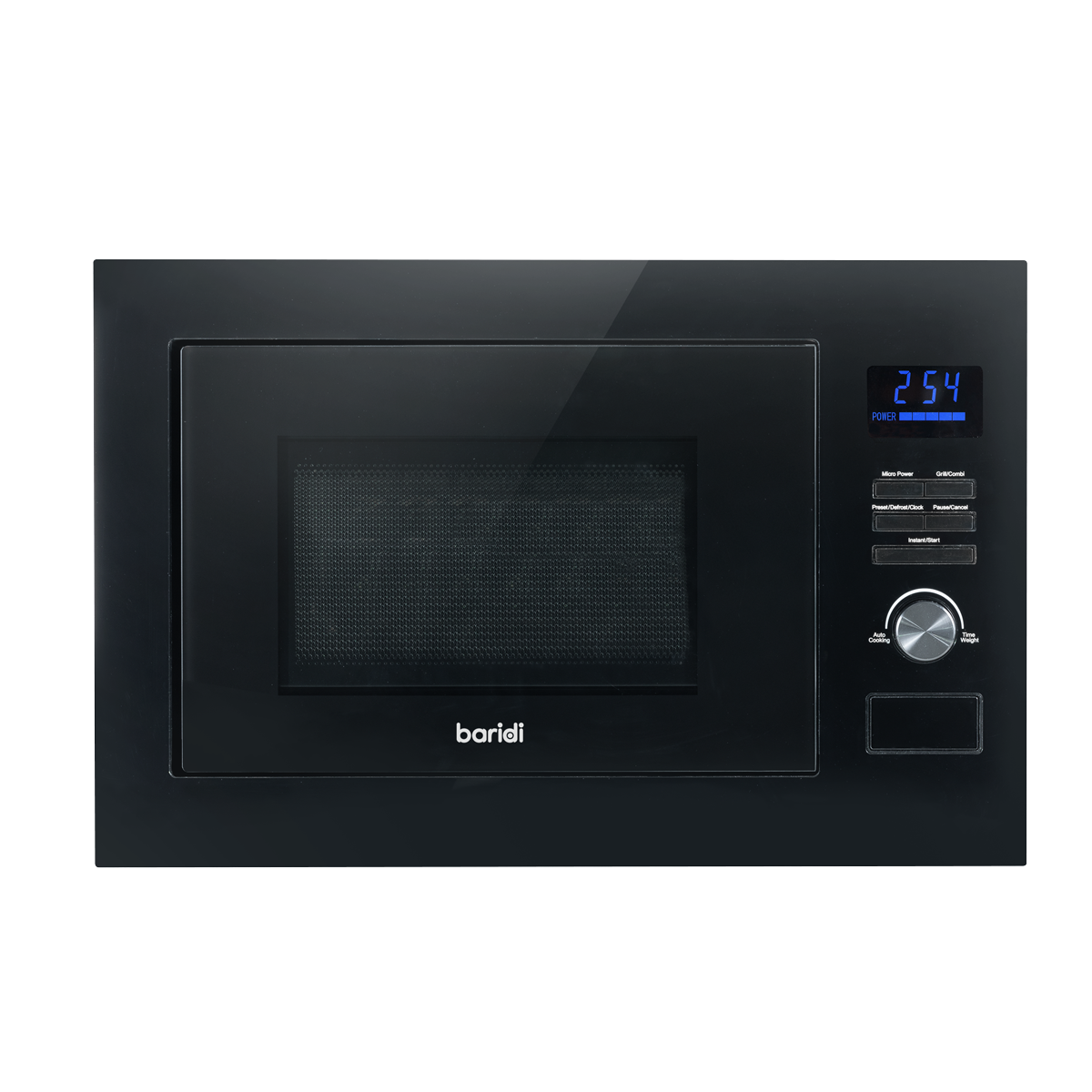 Baridi DH198 Baridi Integrated Microwave Oven with Grill 25L Capacity 900W - Black