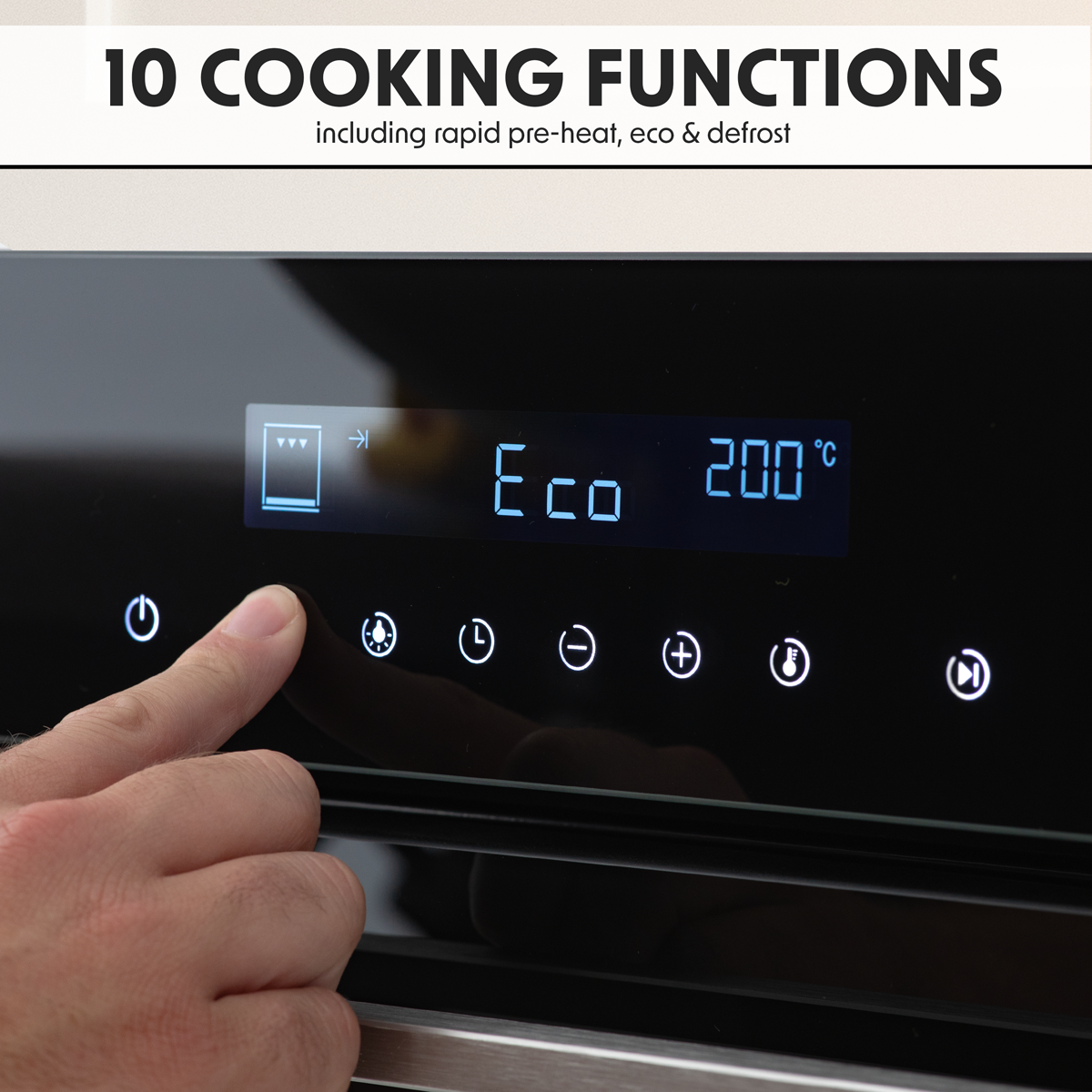Baridi DH199 Baridi Integrated Fan-Assisted Electric Oven 60cm 72L Capacity - Black